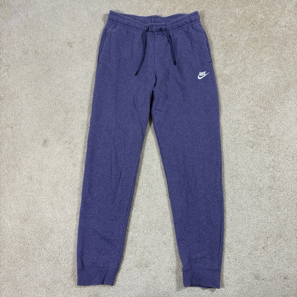 Nike BV4095 Women Sportswear Essential Fleece Jogger Pants Purple Medium